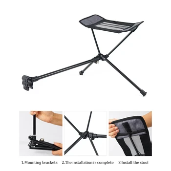 Přenosná Stolička Skládací Podnožka Pro Camping Beach Židle Skládací Rybolovu, Venkovní GRIL Camping Židle Nohou Polohovací opěrka Nohou
