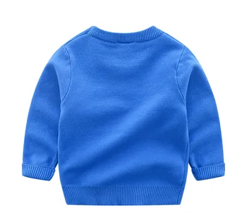 2020 Chlapci Svetr, Bavlna, 2-6Year dětské Oblečení Podzim Pravidelné Zimní Ležérní Karikatura Plný Rukáv Chlapci Oblečení O-Neck Modré