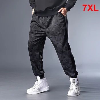 Hip Hop Streetwear Tisk Kalhoty Pánské Oversize Kalhoty Tepláky Muž Jogger Kalhoty Plus Szie 6XL, 7XL HX415