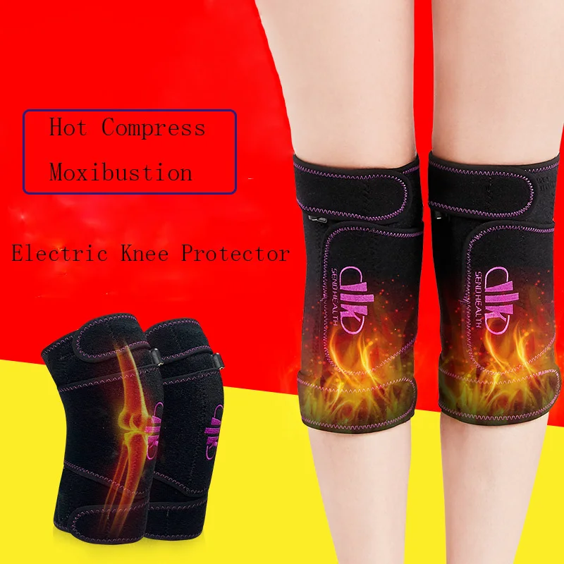 1-2ks Knee Support Chránič Nohy Artritidy Zranění Posilovna Rukáv Elastické kompresivní Obvaz kolena Pad Uhlí Pletené Chrániče na kolena v Teple 5