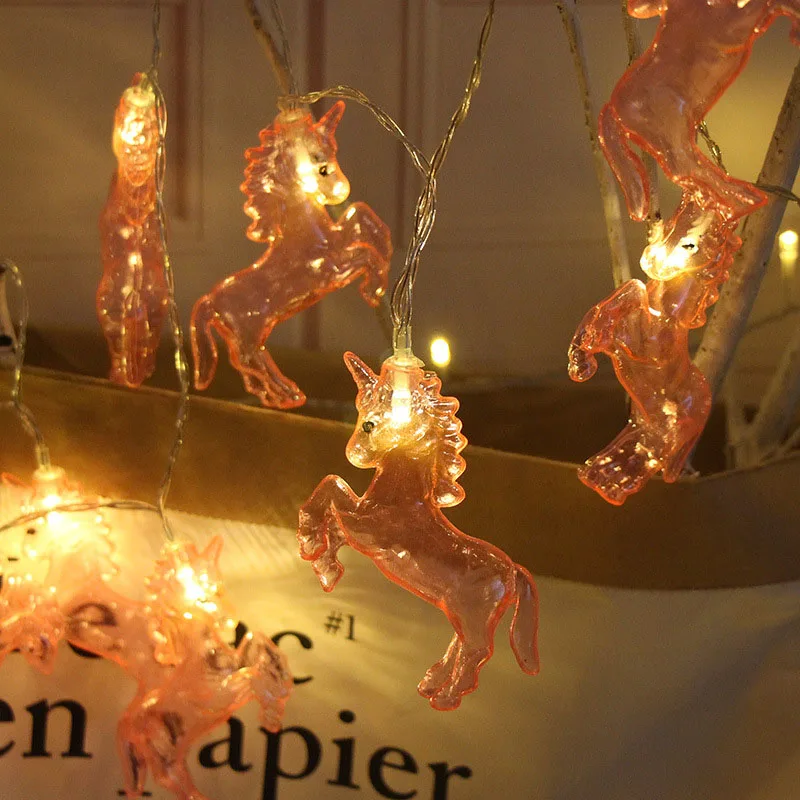 1,5 m růžový jednorožec LED string světlo unicorn narozeniny, party dekorace baby sprcha svatební unicorn LED zásoby strany 0
