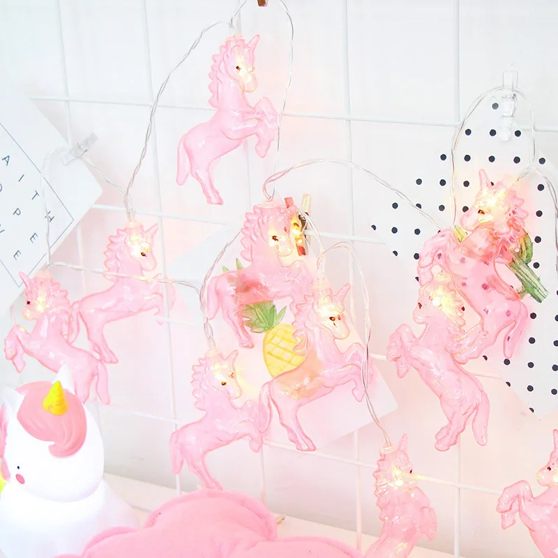 1,5 m růžový jednorožec LED string světlo unicorn narozeniny, party dekorace baby sprcha svatební unicorn LED zásoby strany 3