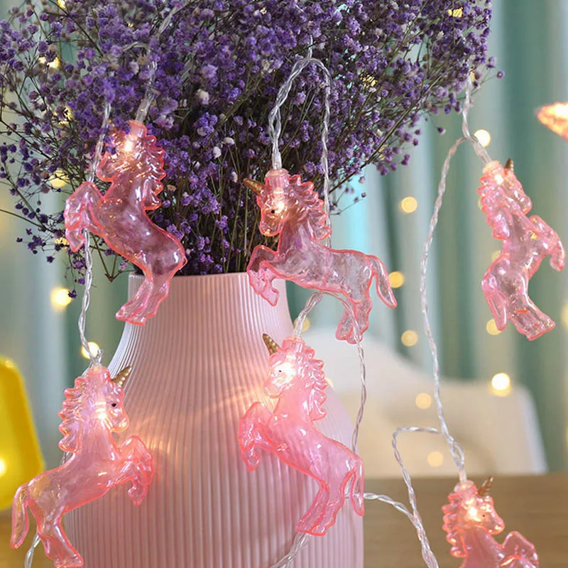 1,5 m růžový jednorožec LED string světlo unicorn narozeniny, party dekorace baby sprcha svatební unicorn LED zásoby strany 5