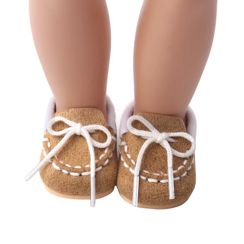 1 pár Nových Horké Boty pro Panenky Ploché boty pro 18 Palcový Naše Generace Panenku Příslušenství American Doll Girl Boty 4