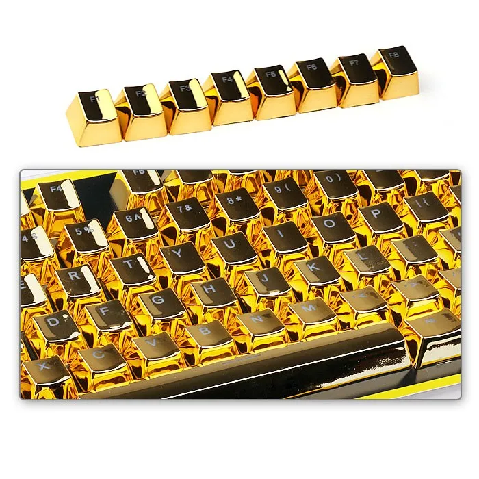 1 sada E-element mechanické klávesnice, klíč, kryt kov, textura, retro, kulatý punk transparentní PBT key cap galvanicky key cap 3