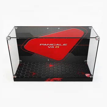 38 X 15,3 X 21 cm Stavební Blok Akryl Displej Box Pro 42107 - Crystal Spony Vzor Verze /Transparentní Verze