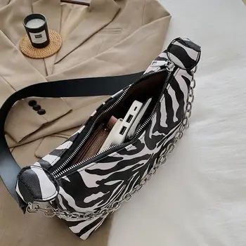 Jednoduše Crossbody Tašky Lady Řetěz Cestovní Malé Kabelky Zebra zvíř Tištěné PU Kůže Rameno Messenger Bag pro Ženy 2020