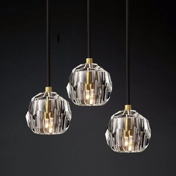 Moderní Crystal Přívěsek Světla Americké Luxusní Zlaté Hanglamp Pro Ložnice, Jídelní Místnost, Bar Dekor Home Loft Led Svítidlo Pozastavení