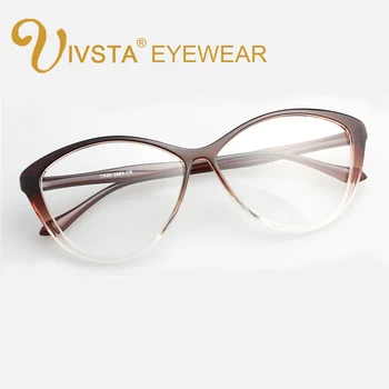 IVSTA 5865 Pružný TR90 Optické Rám Cat Eye Brýle na lékařský Předpis, Čočky, krátkozrakost Brýle Ženy Sklenici, Plast Titan Plano