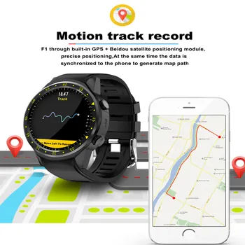 Beseneur F1 GPS Chytré Hodinky Muži Heart Rate Monitor s Kamerou SIM Kartu, Bluetooth Smartwatch pro Android IOS telefon náramkové Hodinky