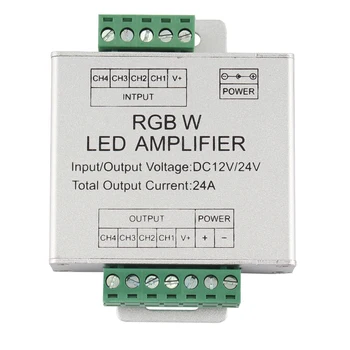 LED RGBW RGB Dálkový Ovladač Zesilovač Kanálový Výstup 12V - 24V 24A RGBW 4 RGB LED Dálkový Ovladač Strip Moc Opakovač RGBW