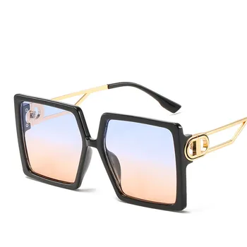 Populární Náměstí sluneční Brýle Pro Ženy 2021 Trend Luxusní Značkové Nadrozměrných sluneční Brýle Lady Retro Sluneční Brýle Odstíny Pro Ženy UV400