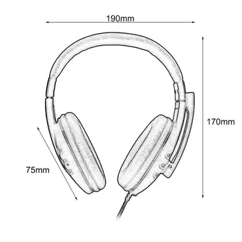 3,5 mm Jack, Drátové Čelenka Sluchátka Šumu Stereo Sluchátka s Mikrofonem, 2M Kabel pro PS3 / PS4, PC Gaming Headset