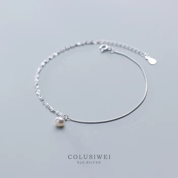 Colusiwei dvouvrstvá Stříbrná Hvězda Řetězce Náramek Módní Jednoduchý Odkaz Náramky pro Ženy Autentické 925 Sterling Silver Šperky