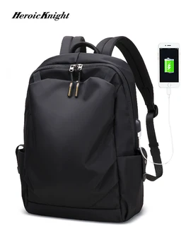 Hrdinný Rytíř Nové Vodotěsné Muži Batoh Školní batoh 15.6 palcový Notebook Tašky Muži USB Nabíjení Cestovní Taška Korean Batoh