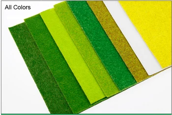 2ks 50*250 cm zelená barva model travní rohož list terén krajina architektonický materiál, písek, trávník