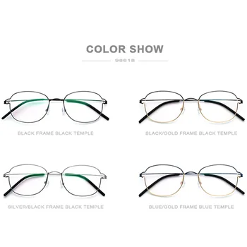 FONEX Titanové Slitiny Brýle Rám Muži dioptrické Brýle korejské Ženy Krátkozrakost Optické Rám Bezšroubové Brýle 98618