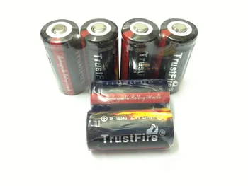 10pcs/lot TrustFire Chráněny 16340 880mAh 3.7 V Dobíjecí Li-ion Baterie Lithiové Baterie s PCB Pro Baterky Pochodně