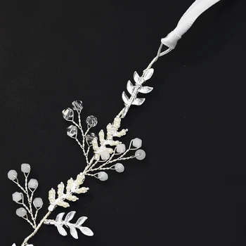 Svatební Čelenka Svatební Vlasy Šperky leaf Pearl Crystal Nevěsta Čelenka Vlasové Doplňky Svatební Čelenka Svatební Čelenka Květ