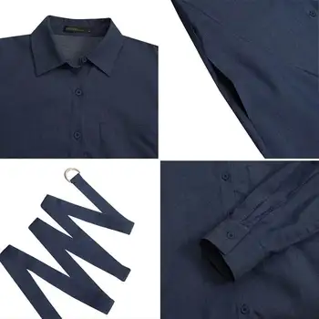 Stylové Džínové Modré Tričko Šaty Dámské Jarní letní Šaty ZANZEA 2021 Ležérní Dlouhý Rukáv Maxi Vestidos Ženy Tlačítko Župan Nadrozměrné