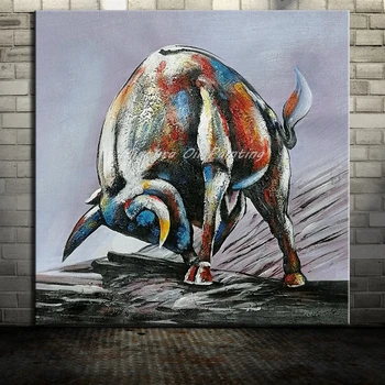 Mintura Olej Moderní Obrazy Zvířat, Obrázek Lesa Dobytek Umění Ručně Malované Akryl Plátno Umění Obrázky Nálepka Na Zeď Ne Zarámovaný