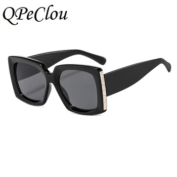 QPeClou 2020 Nové Módní Kamufláž Plast Náměstí Sluneční Brýle, Ženy Značky Designer Vintage Sluneční Brýle Muži Řidičské Černé Odstíny
