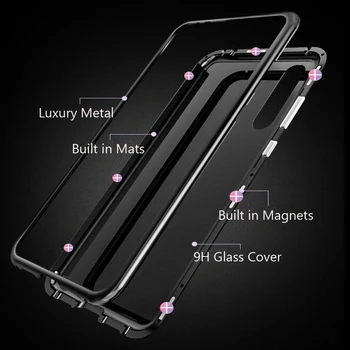 Magnetické Kovové Pouzdro Pro iPhone 11 Pro Max 11 Pro 11 Hybrid Nárazníku čiré Sklo Zadní kryt Pro iPhone XS Max XR XS X 7 8 6 6S Plus