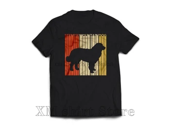 Bernský salašnický Pes Košile Vintage Retro T-shirt Muži Ženy #2108 Unisex Tričko dárkové Bernský salašnický Pes