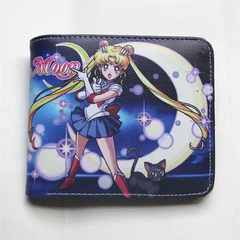 Anime Krátké Peněženka Sailor Moon Cartoon Peněženka Ženy Roztomilý Bifold Mince Kabelku Dárek