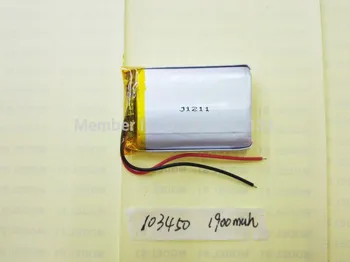3.7 V lithium polymer baterie 103450 1900mAh MP3, MP4, Bluetooth 10*34*50 mm lithiová baterie malé stereo bluetooth GPS