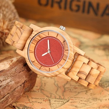 Jednoduché Dřevěné Hodinky Muži Quartz Náramkové hodinky Muž Minimalistický Přirozené Bambusové Dřevěné Kapela Náramek Mužské Manžela Dárek Náramkové Hodinky