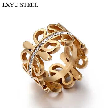 Luxusní Snubní Prsteny z Nerezové Oceli 316L CZ Prsten Šperky Zásnubní Snubní prsteny Vysoké Kvality