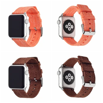 Nylon Watchband pro Apple Watch Serise 6 5 4 Nylonové Tkaniny Canvas Sportovní Pásy Pro Iwatch Jednoduché, Čisté Barvy 40 mm 44 mm 38 mm 42 mm
