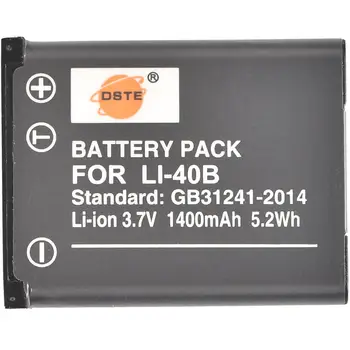 DSTE 2x LI-42B/LI-40B Baterie pro Olympus Tough 3000,TG-310,TG-320,VG-165,VG-180,VH-210,VR-310,X-560WP,X-600,X-730,X-785,X-790