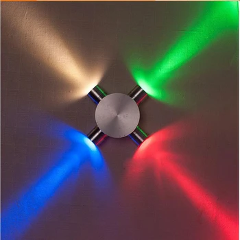 [DBF]Moderní Hliníkové 4W RGBWW LED Nástěnné Svítidlo Novinka Cross nástěnného Svícnu Světla pro KTV Bar Ložnice Stropní Dekorace AC85-265V