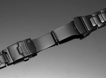 Pevné nerezové oceli watchband pro casio g-shock GW-3500B/GW-3000 THB/GW-2000/G-1000 hodinky popruh černý Náramek band