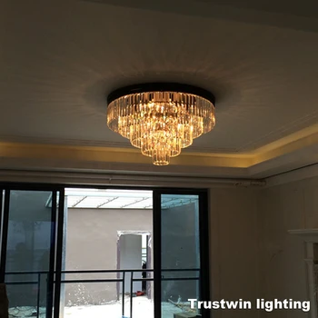 American retro skleněné trubice přívěsek světlo lampy LED kulaté kruhové foyer obývací obývací pokoj křišťálové závěsné stropní svítidlo světla LED