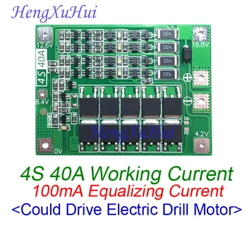 14.8 V 16,8 V 4S40A Lithium Baterie Ochrana Deska se Vyrovnal Nabíjení Disk Drill Motoru BMS