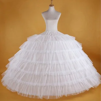 Nový Hot Prodej 6-Obruče Velká Bílá Spodnička, Super Nadýchané Krinoline Skluzu Spodnička Svatební Šaty Svatební Šaty Skladem
