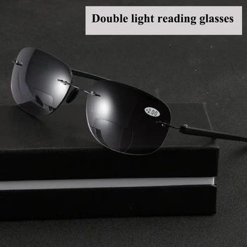 MEIXI Kovové Vrtaných brýle na čtení nové dual-lehké brýle Dalekozrakost brýle Nové sluneční brýle +1.0 1.5 2.0 2.5 3.0 3.5 4.0