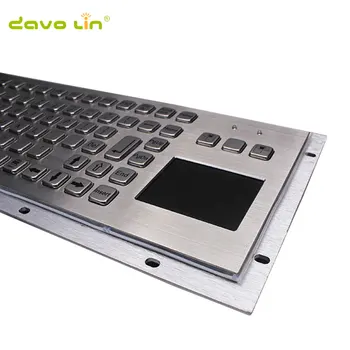 Vložené Montážní vodotěsné usb Průmyslové Kovové Nerezové Oceli klávesnice, kovová klávesnice s touchpad myš