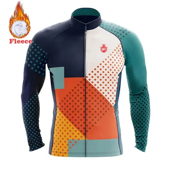 KR INEOS 2020 Zimní Tepelné Rouno Cyklistické Oblečení Muži Jersey Venkovní Koni Oblek Kole, jízda na Horském Kole 20D Bib Kalhoty Set