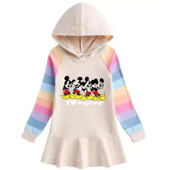 Disney Dívky Letní Kreslený Mickey Šaty Baby Girl Bavlněné Šaty Minnie Módní Šaty, oblečení pro děti