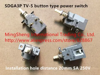Originální nové SDGA3P TV-5 typ tlačítka vypínač montážní otvor vzdálenost 20mm 5A 250V