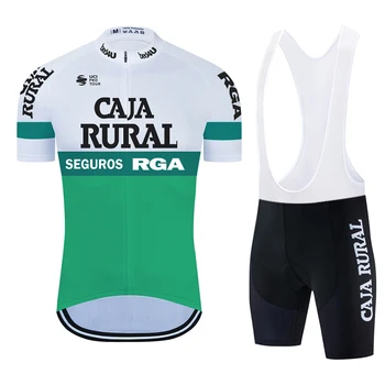 2021 CAJA RURAL Letní Cyklistické Jersey Sada Prodyšná Tým Závodní Sportovní Cyklistické Jersey Pánské Cyklistické Oblečení, Krátké Jersey