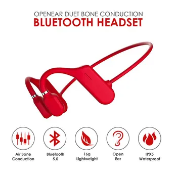 Bluetooth 5.0 Ušní Háček Sluchátka AS3 Bezdrátové Kostní Vedení Headset w/Mikrofon pro Handsfree Volání IPX5 Vodotěsné Sluchátka