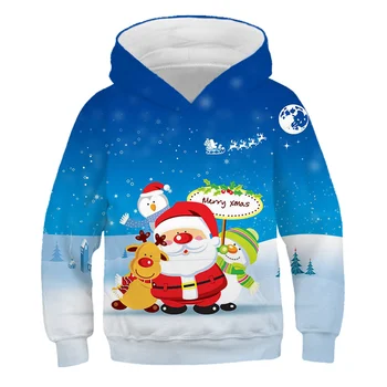2020 hot prodej Vánoční, Děti, Dítě Chlapci Dívky Mikina Oblečení Oblečení Mikiny Sněhulák, Chlapec, Dívka, Mikiny polyester Hoodied