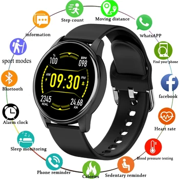 LIGE Nový Barevný Displej Chytrý Hodinky Ženy muži Plně Dotykový Fitness Tracker, Krevní Tlak Smart Clock Ženy Smartwatch pro Xiaomi