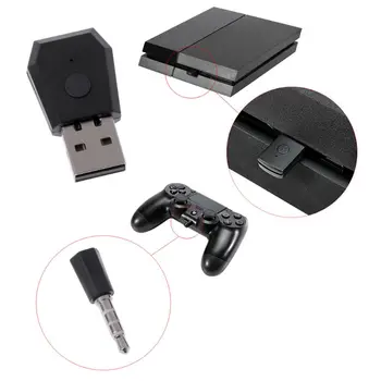 OOTDTY Adaptér USB Bluetooth Vysílač Pro PS4 Playstation Bluetooth 4.0 Sluchátka s mikrofonem, Přijímač Dongle pro Sluchátka