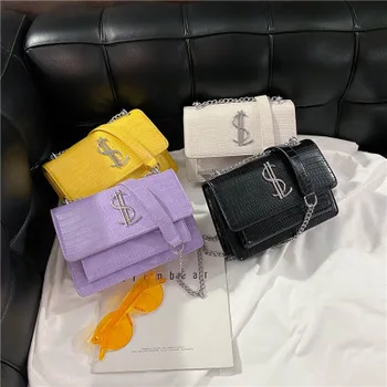 Vak Mini Malé Náměstí taška 2020 Módní Nové super PU Kůže Ženy Kabelky Krokodýlí vzor Řetězce Rameno Messenger Tašky